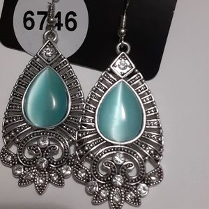 Blue Moonstone Earrings